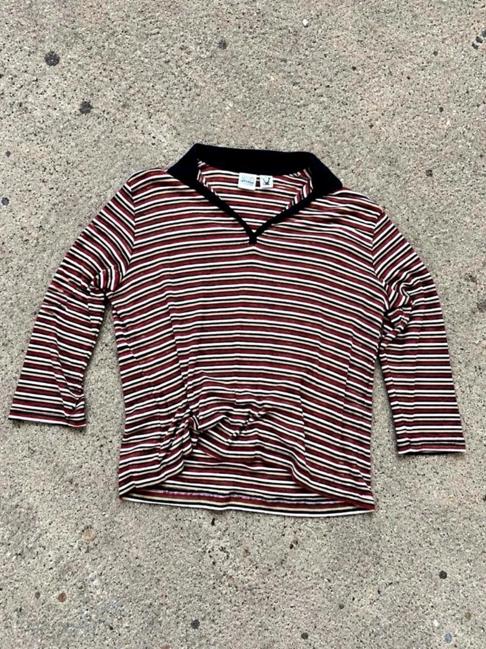 Vintage 1990s Striped Long Sleeve Top
